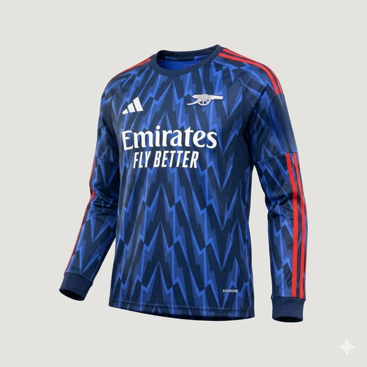Arsenal – Maillot Extérieur Manches Longues 2025/26 – Bleu marine Ma boutique