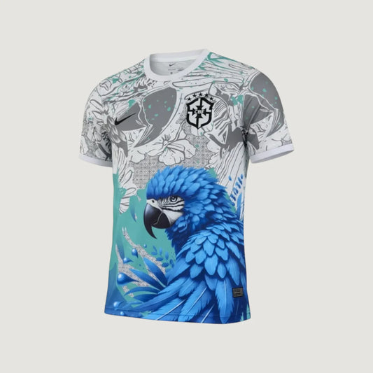 Brésil – Maillot Concept “Perroquet Bleu” 2025/26 – Blanc, Bleu Ma boutique