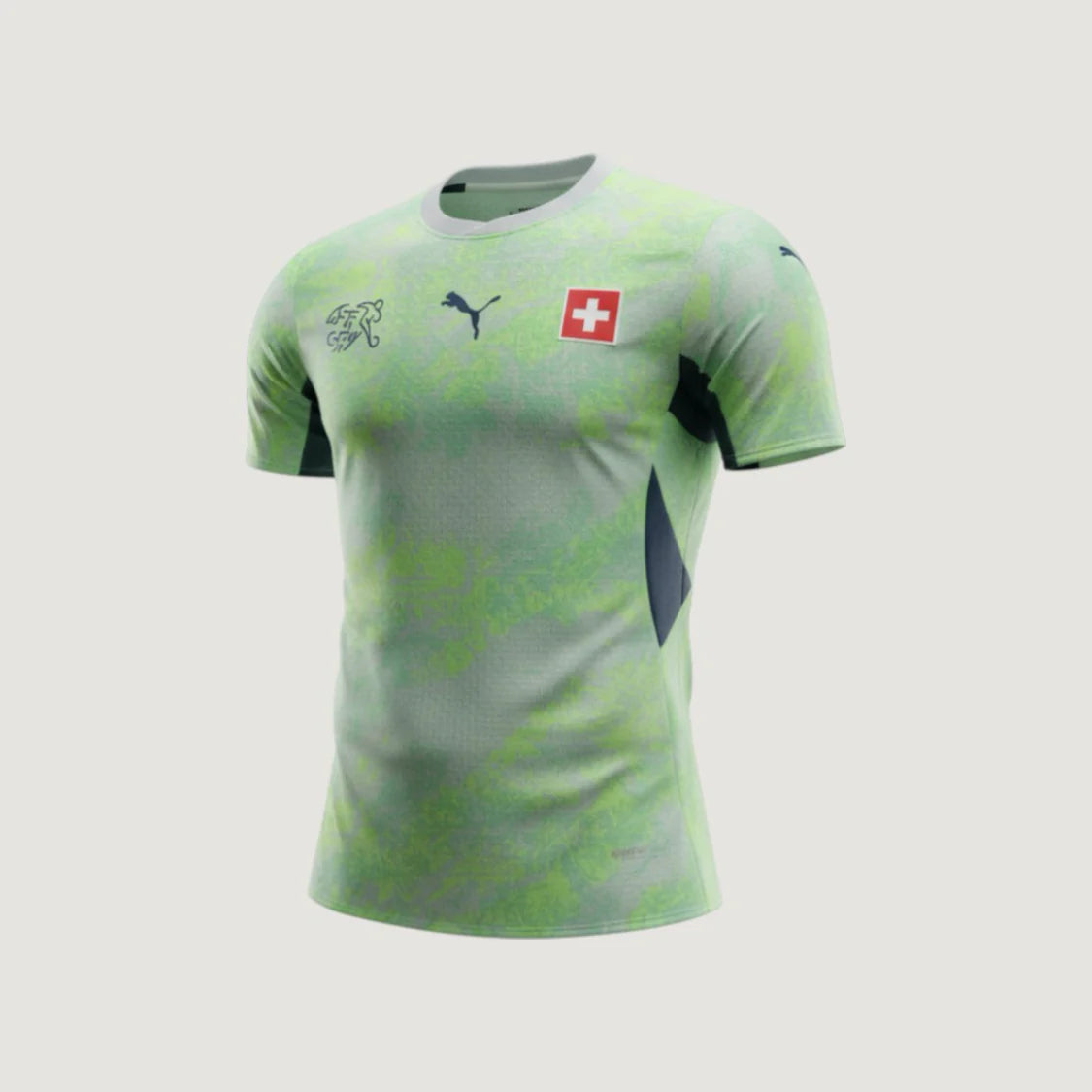 Suisse – Maillot Extérieur Coupe du Monde 2026 – Vert Fluo, Gris Clair Ma boutique