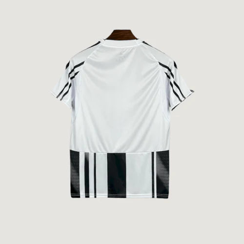 Maillot de foot blanc motif noir, dos, manches courtes, style moderne