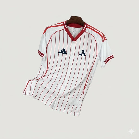 Arsenal – Maillot Concept 2025/26 – Blanc à Rayures Rouges Ma boutique