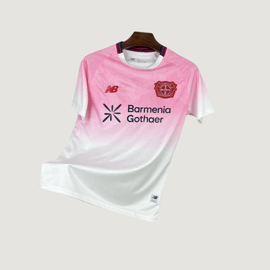 Bayer Leverkusen – Maillot Extérieur 2025/26 – Blanc, Rose Dégradé Ma boutique