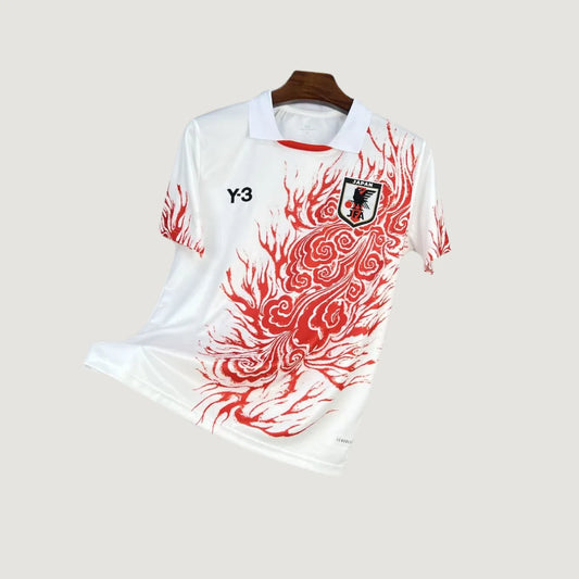 Japon – Maillot Édition Spéciale Y-3 25/26 – Blanc, Rouge Ma boutique