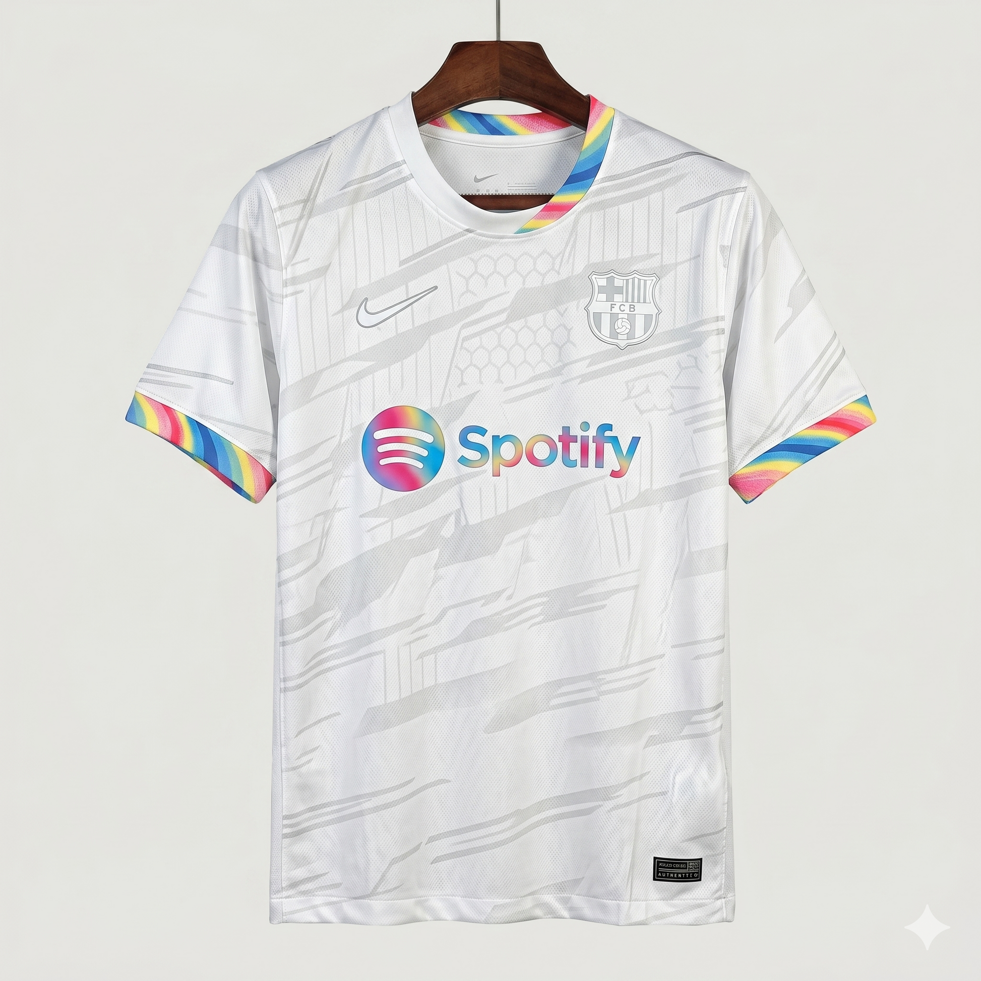 FC Barcelone – Maillot Concept 2025/26 – Blanc, Arc-en-Ciel Ma boutique