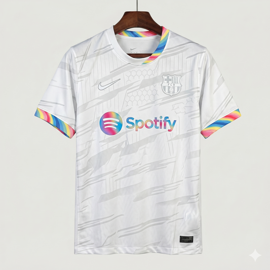 FC Barcelone – Maillot Concept 2025/26 – Blanc, Arc-en-Ciel Ma boutique