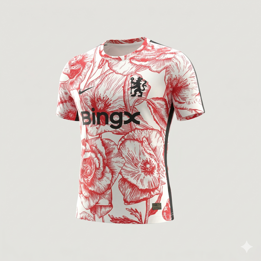 Chelsea – Maillot d’Entraînement 2025-2026 – Blanc / Rouge Ma boutique