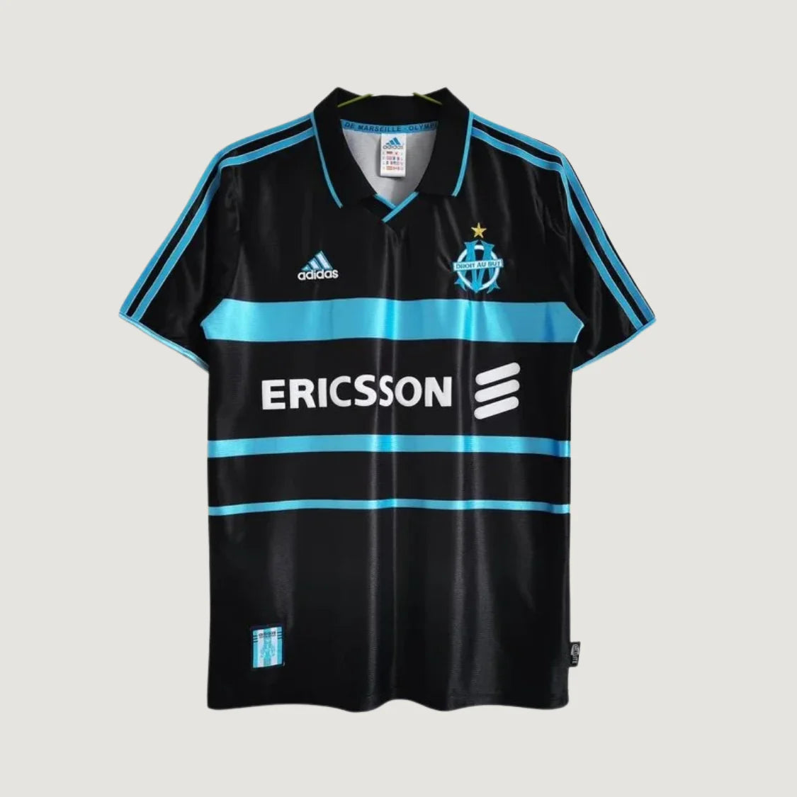 Olympique de Marseille – Maillot Rétro 99/00 – Noir Ma boutique