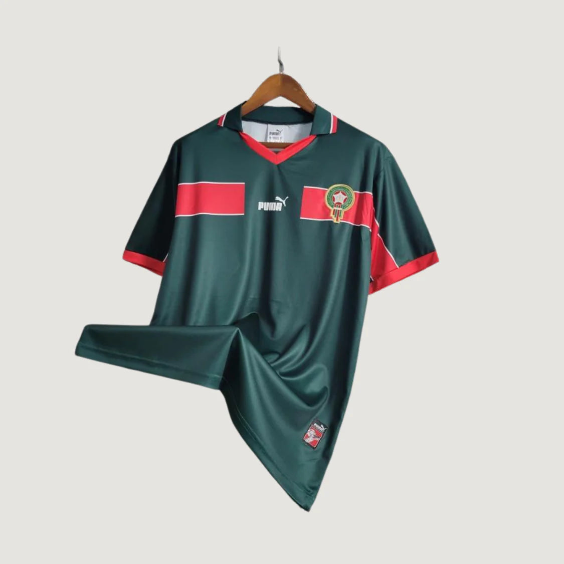 Maroc – Maillot Retro 1998 Domicile – Vert, Rouge Ma boutique