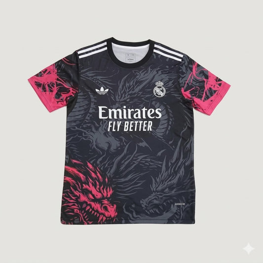 Real Madrid - Maillot concept - Dragons Noir, Rouge Ma boutique