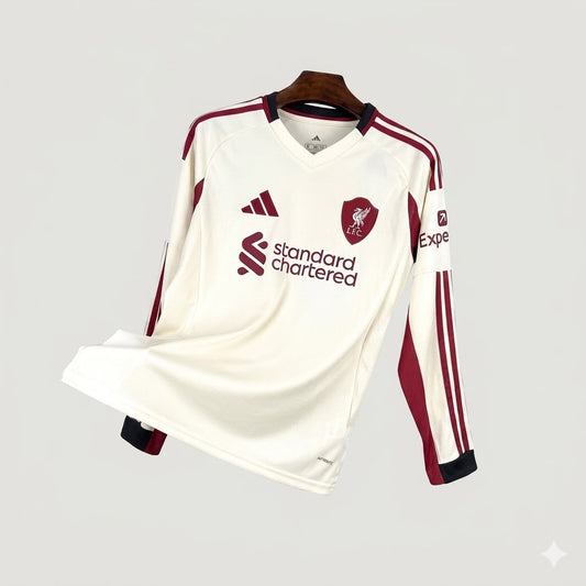 Liverpool – Maillot Extérieur Manches Longues 25/26 – Blanc Ma boutique