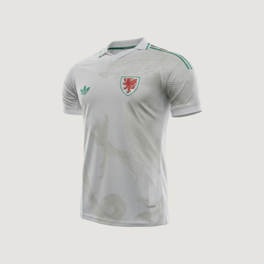 Pays de Galles – Maillot Extérieur Coupe du Monde 2026 – Blanc, Vert, Or Ma boutique